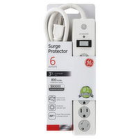 GE Surge Protector, 6 Outlets, 1 Each