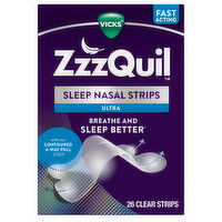 Vicks ZzzQuil Nasal Strips, Ultra, Sleep, 26 Each