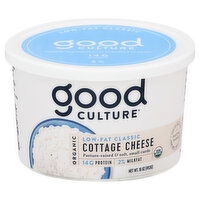 Good Culture Cottage Cheese, Organic, Low-Fat, 2% Milkfat, Classic, 16 Ounce