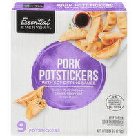 Essential Elements Pork Potstickers, with Soy Dipping Sauce, 9.84 Ounce