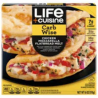 Life Cuisine Carb Wise Flatbread Melt, Chicken Mozzarella, 6 Ounce