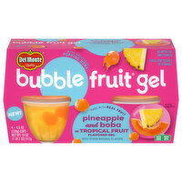 Del Monte Bubble Fruit Gel, Pineapple and Boba in Tropical Fruit, 4 Each