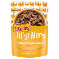Friskies Lil' Grillers Cat Food, Seared Cuts with Chicken, in Gravy, 1.55 Ounce