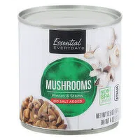 Essential Everyday Mushrooms, Pieces & Stems, No Salt Added, 6.5 Ounce