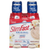 SlimFast Original Meal Replacement Shake, French Vanilla, 4 Each