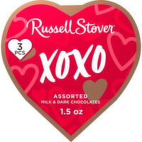 Russell Stover valentine's day Happy Heart Day Assorted Milk & Dark Chocolate Gift Box, 1.5 Ounce