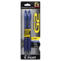 Pilot G2 Gel Pen, Blue Ink, Fine, 0.7 mm, 2 Each