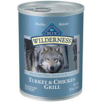 Blue Buffalo BLUE Wilderness Wilderness High Protein, Natural Adult Wet Dog Food, Turkey & Chicken Grill, 12.5 Ounce