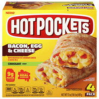 Hot Pockets Croissant Crust Bacon, Egg & Cheese Sandwiches, 4 Each