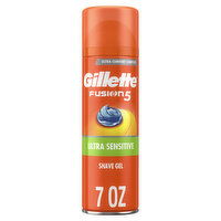 Gillette Hydra Fusion Ultra Sensitive Shave Gel for Men with Aloe Vera, 7 Ounce