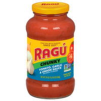 Ragu Sauce, Chunky, Tomato, Garlic & Onion, 24 Ounce