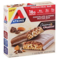 Atkins Protein Meal Bar, Chocolate Almond Butter, Creamy & Crunchy, 5 Each