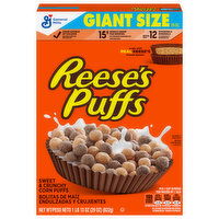 Reese's Puffs Peanut Butter Giant Size Corn Puffs, 29 Ounce