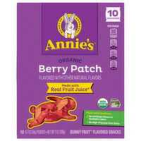Annie's Fruit Flavored Snacks, Organic, Bunny, Berry Patch, 10 Each