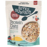 Seven Sundays Protein Oats, with Flax & Chia, Maple Almond, 16 Ounce