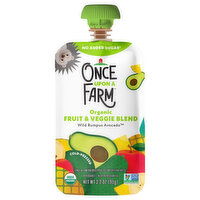 Once Upon a Farm Organic Wild Rumpus Avocado Fruit & Veggie Blend, 3.2 Ounce