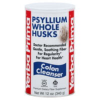 Yerba Prima Psyllium Whole Husks, Colon Cleanser, 12 Ounce