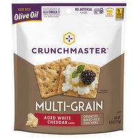 Crunchmaster Crackers, Aged White Cheddar Flavored, Multi-Grain, 4 Ounce