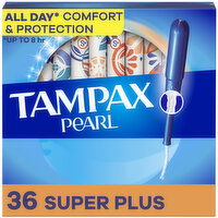 Tampax Pearl Tampons with LeakGuard Braid, Super Plus, 36 Each