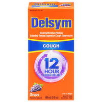 Delsym Cough Relief, 12 Hr, Day or Night, Grape Flavored, 5 Fluid ounce