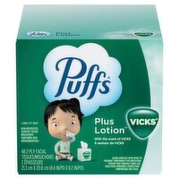 Puffs Plus Vicks Plus Lotion with the Scent of Vick's Facial Tissue, 48 Each