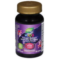 Nature's Way Cough Relief + Immune, Kids, Ages 2+, Gummies, Sambucus, 36 Each