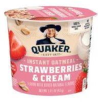 Quaker Instant Oatmeal, Strawberries & Cream, 1.51 Ounce