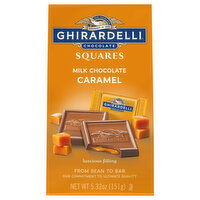 Ghirardelli Milk Chocolate, Caramel, Squares, 5.32 Ounce