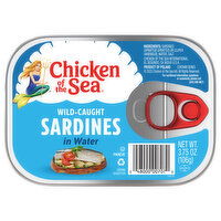 Chicken of the Sea Sardines, in Water, Wild-Caught, 3.75 Ounce