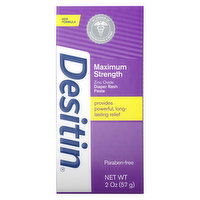 Desitin Diaper Rash Paste, Maximum Strength, 2 Ounce