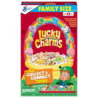 Lucky Charms Cereal, with Marshmallow, Frosted Toasted, Family Size, 18.6 Ounce