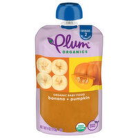 Plum Organics Stage 2 Organic Baby Food Banana + Pumpkin, 4 Ounce