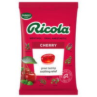 Ricola Cherry Menthol Drops Oral Anesthetic, 45 Each