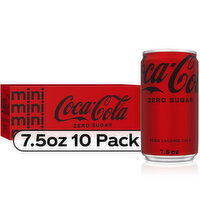 Coca-Cola Zero Sugar Coca- Cola Zero Sugar Mini Cans, 7.5 fl oz, 10 Ct, 10 Each