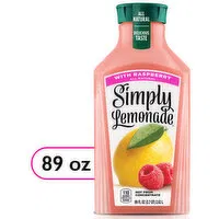 Simply  Lemonade With Raspberry, All Natural Non-Gmo, 89 Fluid ounce