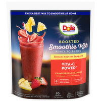 Dole Boosted Strawberries & Pineapples Smoothie Kit, 4 Each