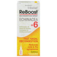 Reboost T-Relief Decongestion Spray, Echinacea +6, 0.68 Fluid ounce