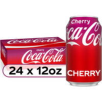 Coca-Cola Cherry Soda Soft Drink, 24 Each