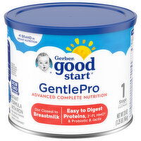 Gerber Good Start GentlePro Infant Formula with Iron, Milk Based Powder, Stage 1 (0 to 12 Months), 20 Ounce