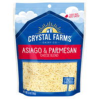 Crystal Farms Cheese, Finely Shredded, Asiago & Parmesan Cheese Blend, 5.5 Ounce