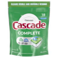 Cascade Cascade Complete Dishwasher Pods Detergent, Fresh, 18 Count, 18 Each