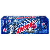 Mtn Dew Voltage Soda, Raspberry Citrus, 12 Each