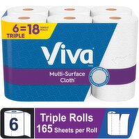 Viva Multi-Surface Cloth Towels, Choose-A-Sheet, Triple, 2 Ply, 6 Each