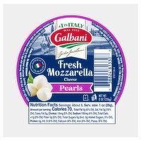 Galbani Cheese, Fresh Mozzarella, Pearls, 8 Ounce