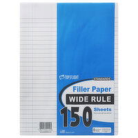 Top Flight Standards Filler Paper, Wide Rule, 150 Sheets, 1 Each