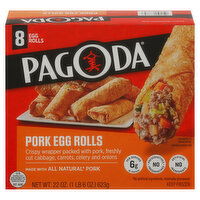 Pagoda Egg Rolls, Pork, 8 Each