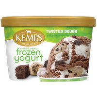 Kemps Frozen Yogurt, Twisted Dough, Smooth & Creamy, 1.5 Quart