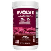 Evolve Protein Powder, Plant-Based, Berry Medley, 16 Ounce