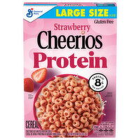Cheerios Protein Gluten Free Strawberry Cereal Large Size, 11.2 Ounce
