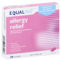 Equaline Allergy Relief, 25 mg, Minitabs, 24 Each